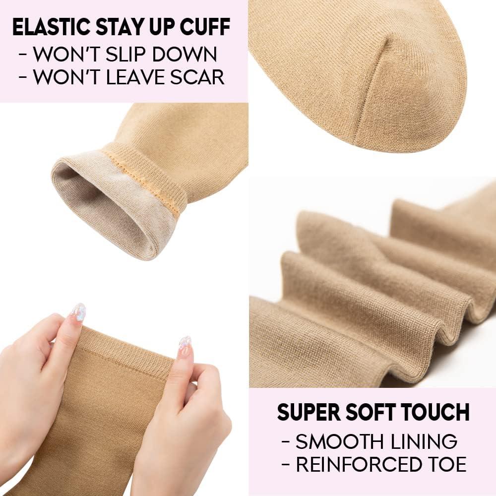 Calcetines de lana merino LIXIA para mujer - 3 pares beige