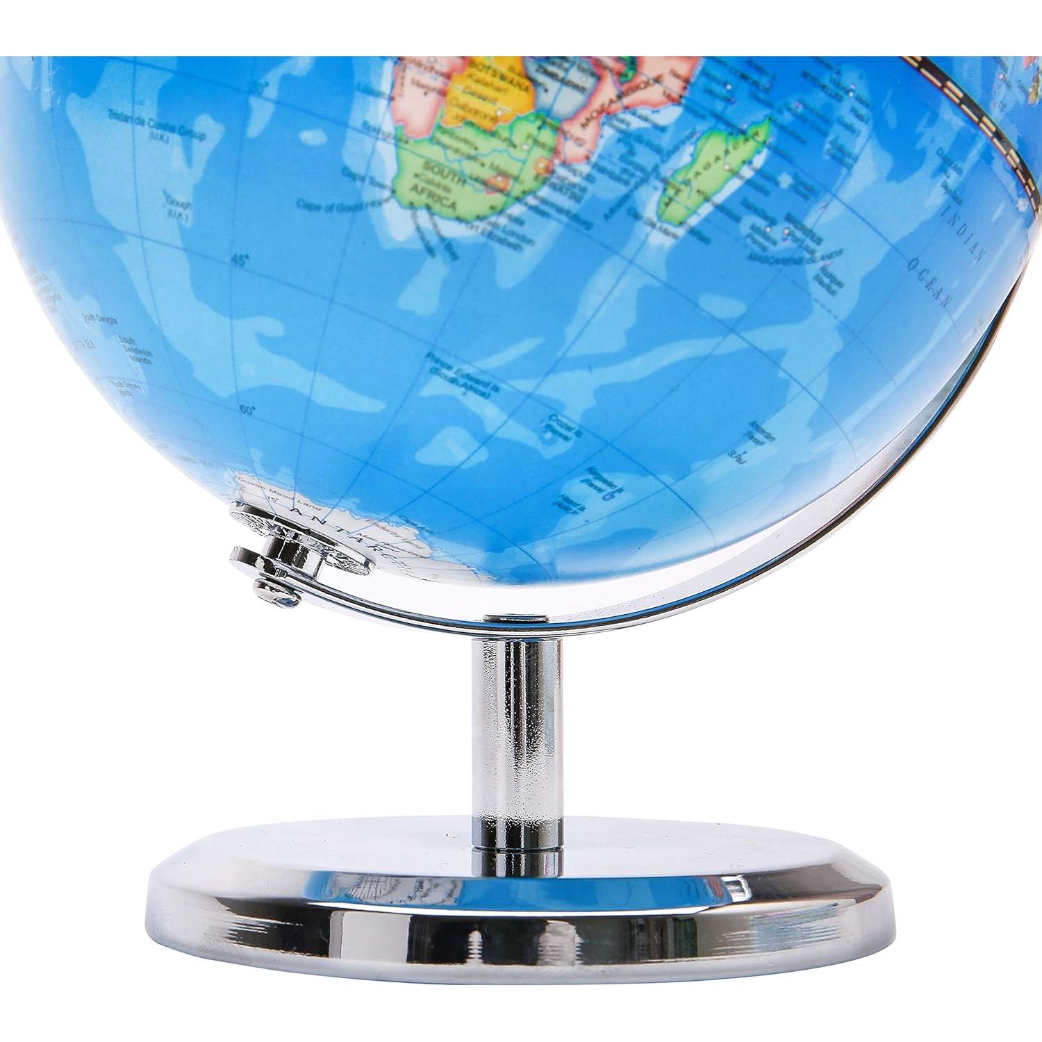 Globo Terráqueo Exerz 14 cm Político Educativo - Base Acero