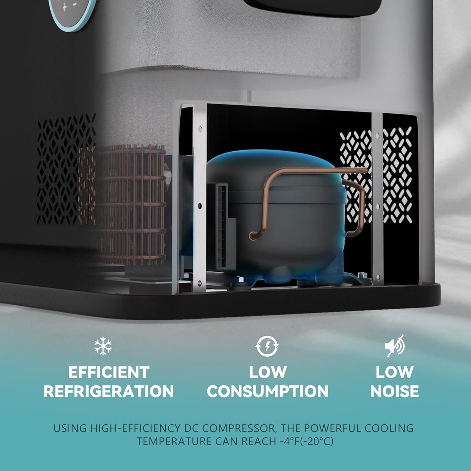 Refrigerador EUHOMY 48QT Doble Zona 12V/24V Portátil