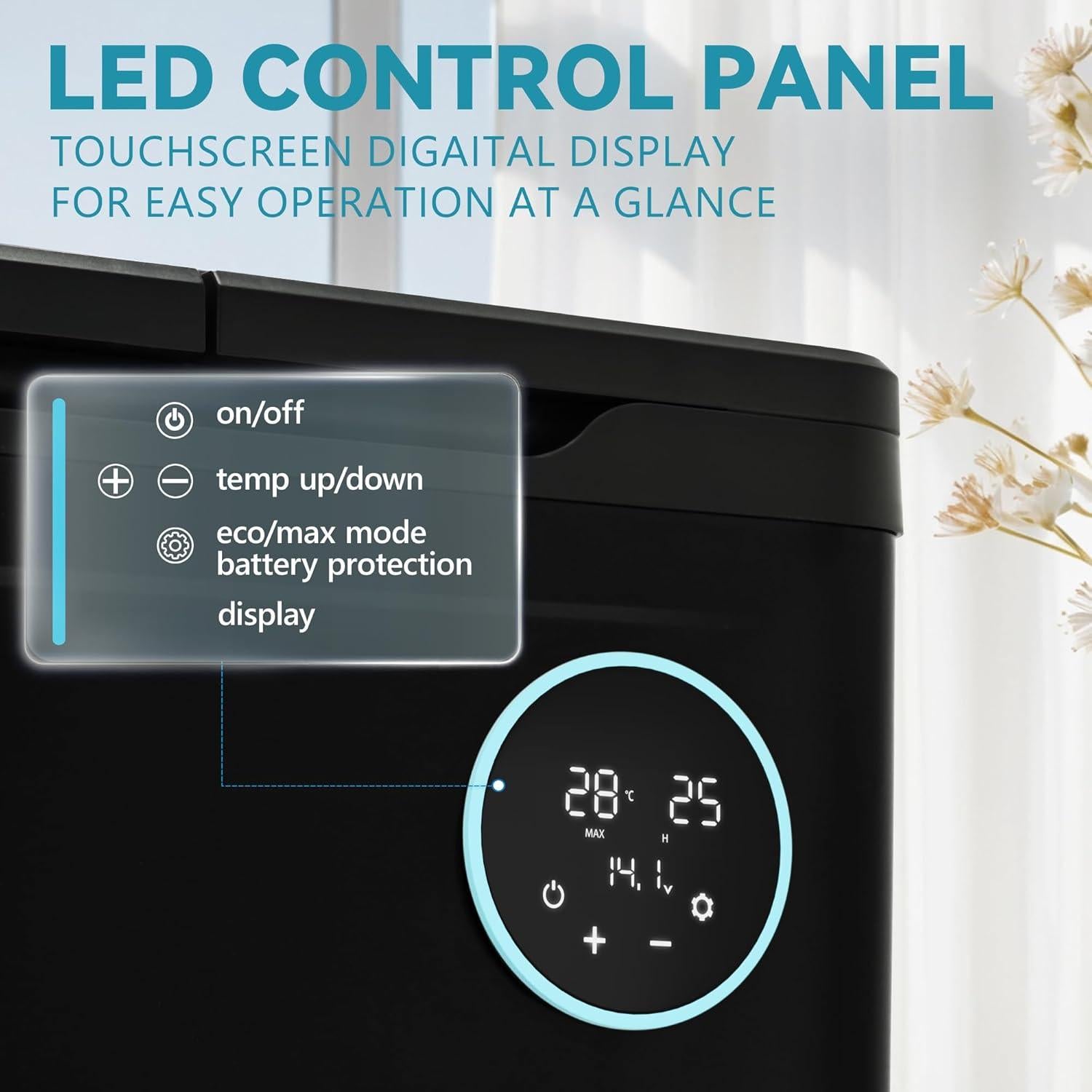 Refrigerador EUHOMY 48QT Doble Zona 12V/24V Portátil