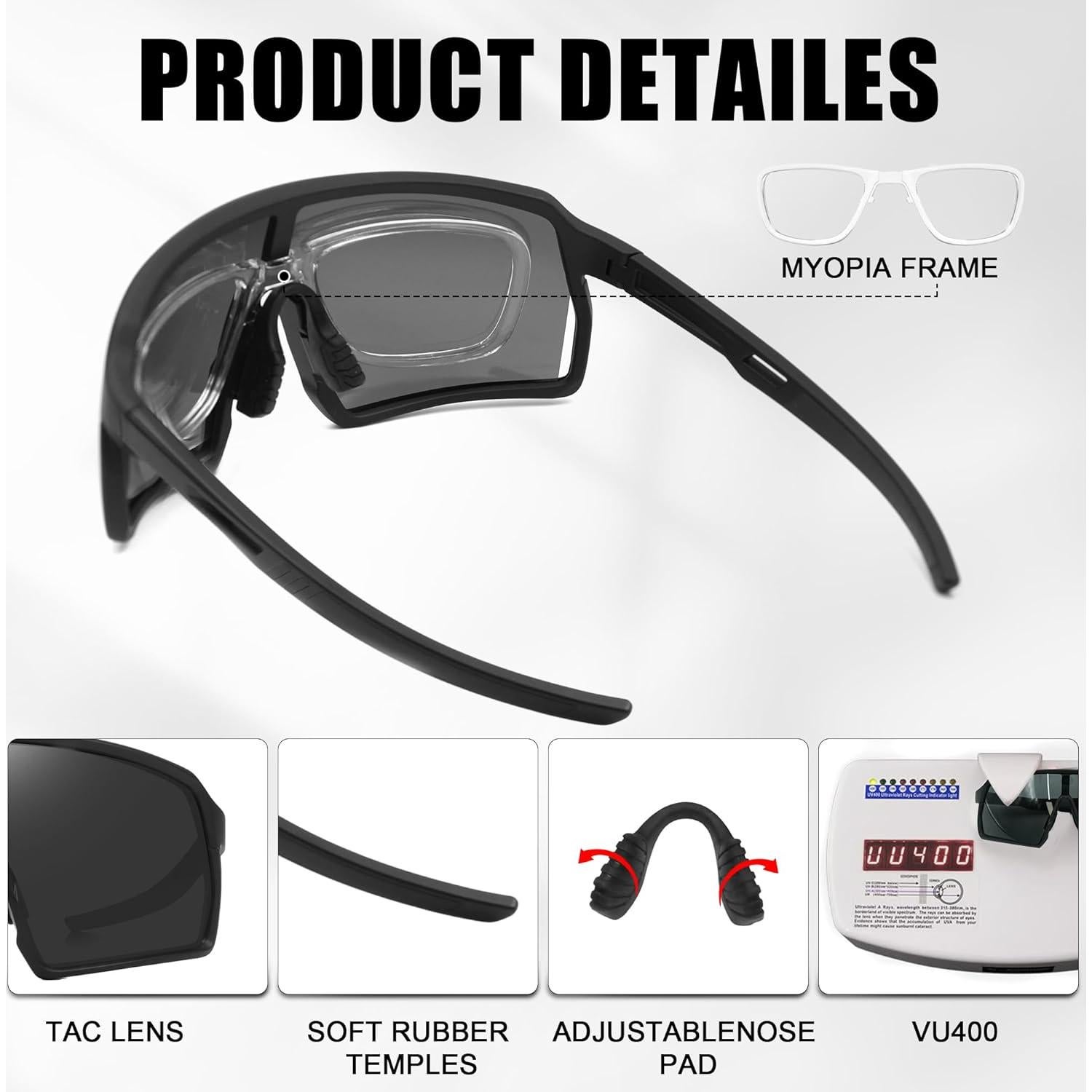 Gafas de sol deportivas Eyeezi Rds1001-C0000 UV400 Polarizadas