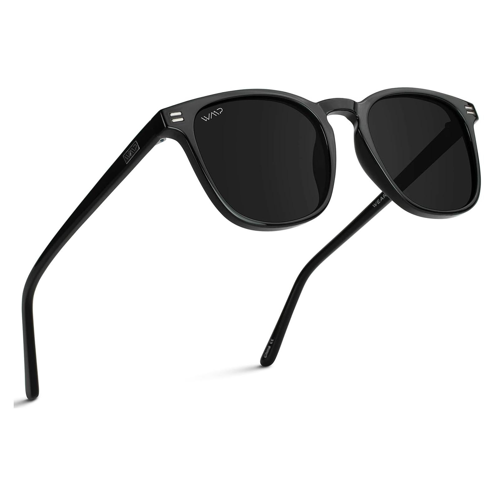 Gafas de Sol WMP Hombre Cuadradas Polarizadas Marco Negro