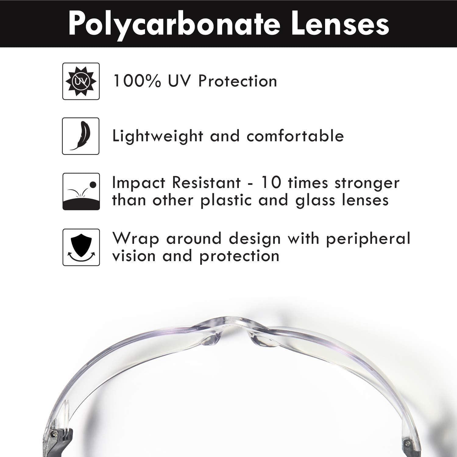 Paquete de 12 Gafas de Seguridad Trust Optics con Protección UV