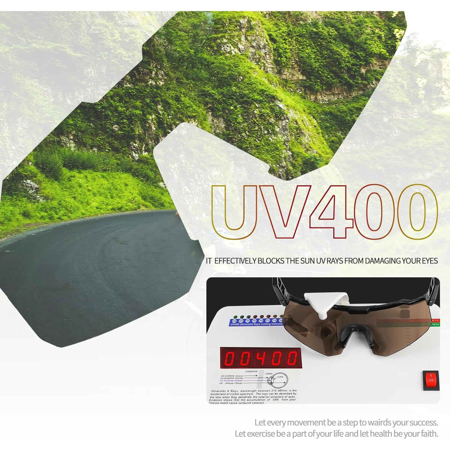 Gafas de sol deportivas OULAIQI UV400 para ciclismo y béisbol