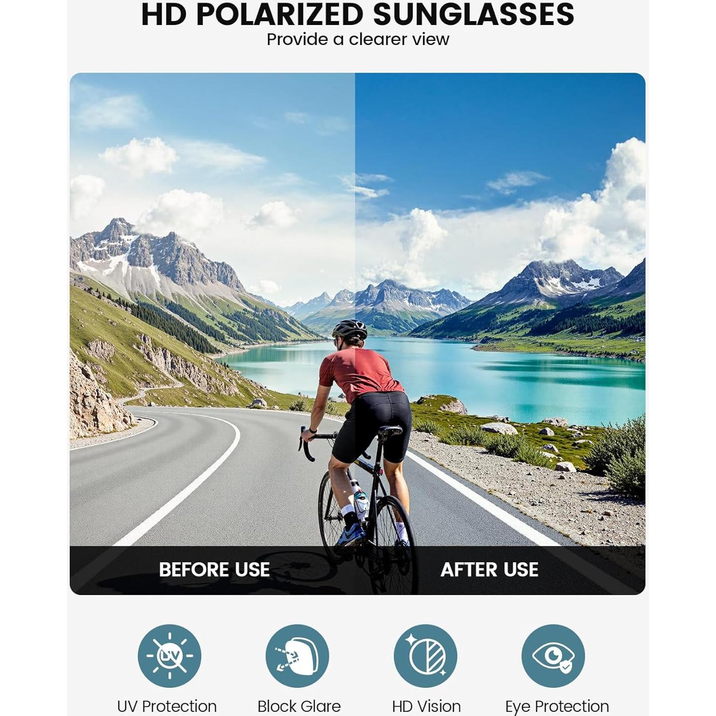 Gafas de Sol Deportivas Lamicall Bcpe02-bk Polarizadas UV400