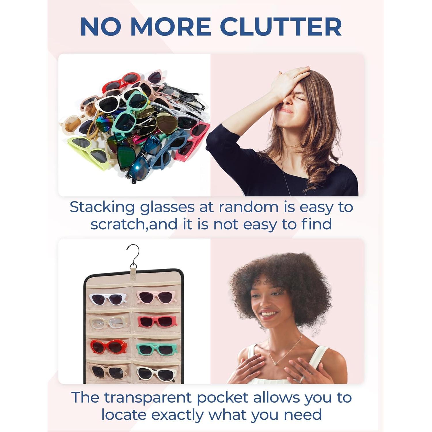 Organizador de Gafas Colgante BAGSMART 32 Ranuras Negro