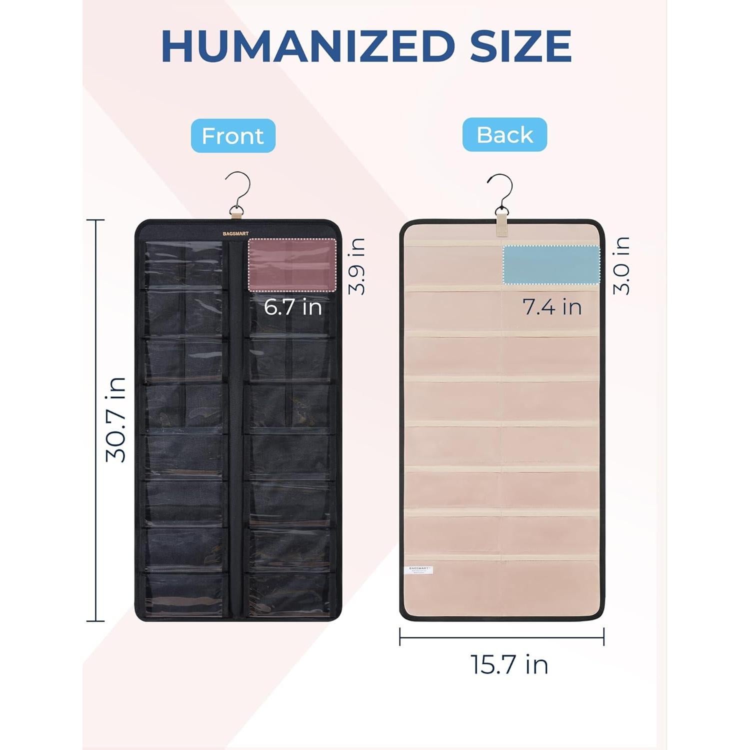 Organizador de Gafas Colgante BAGSMART 32 Ranuras Negro