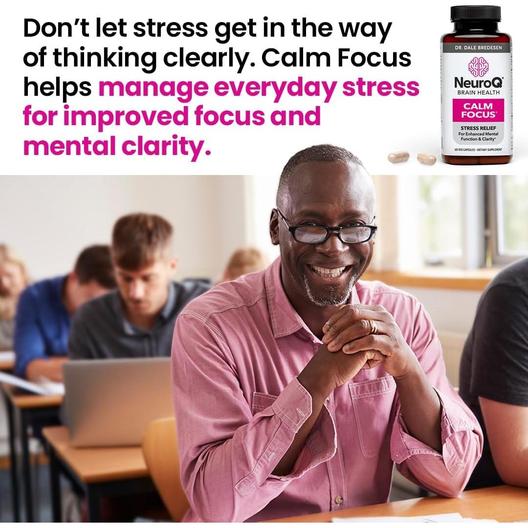 Cápsulas NeuroQ Calm Focus - Suplemento Antiestrés 60 Unidades