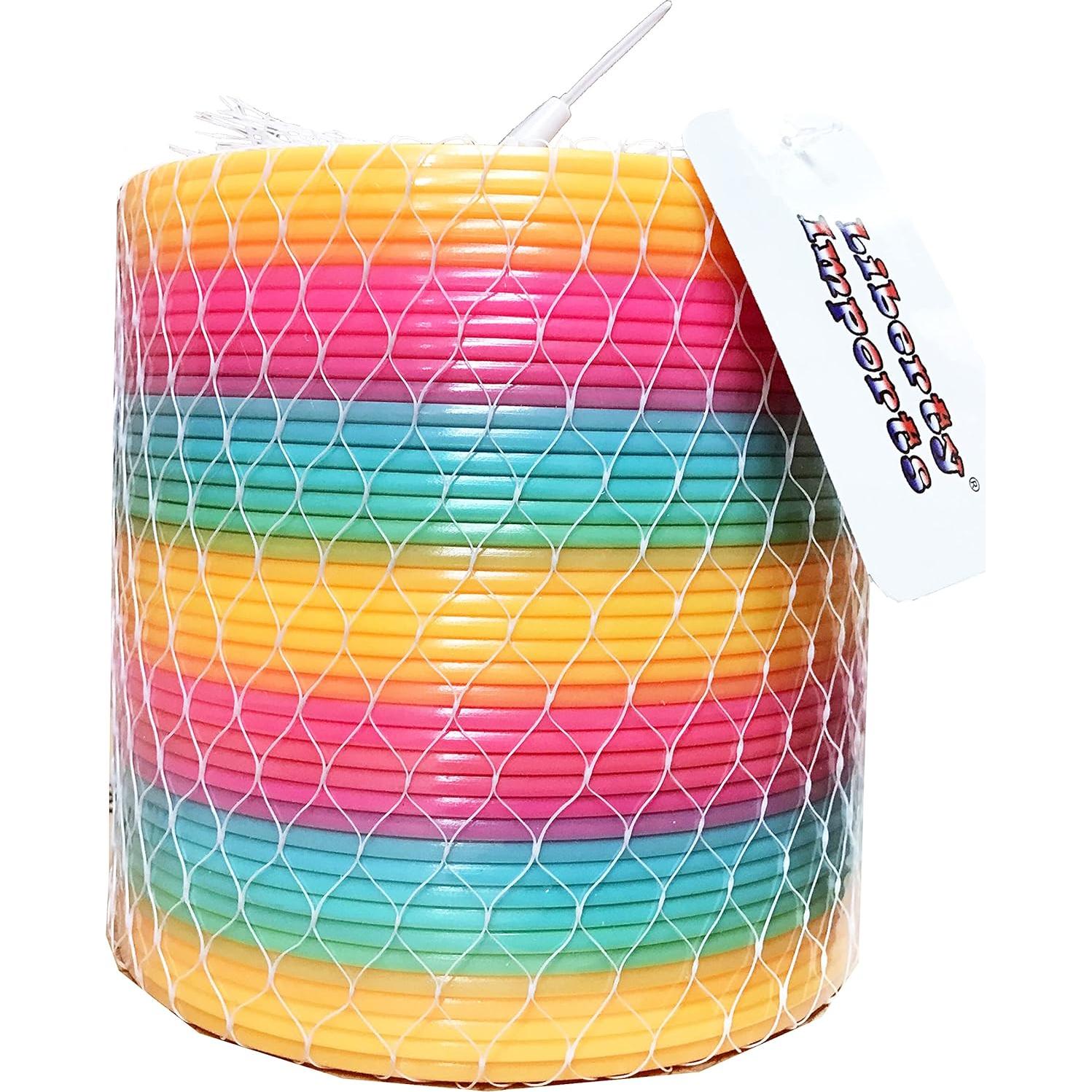 Resorte Jumbo Arcoíris Liberty Imports 16 cm - Juguete Clásico