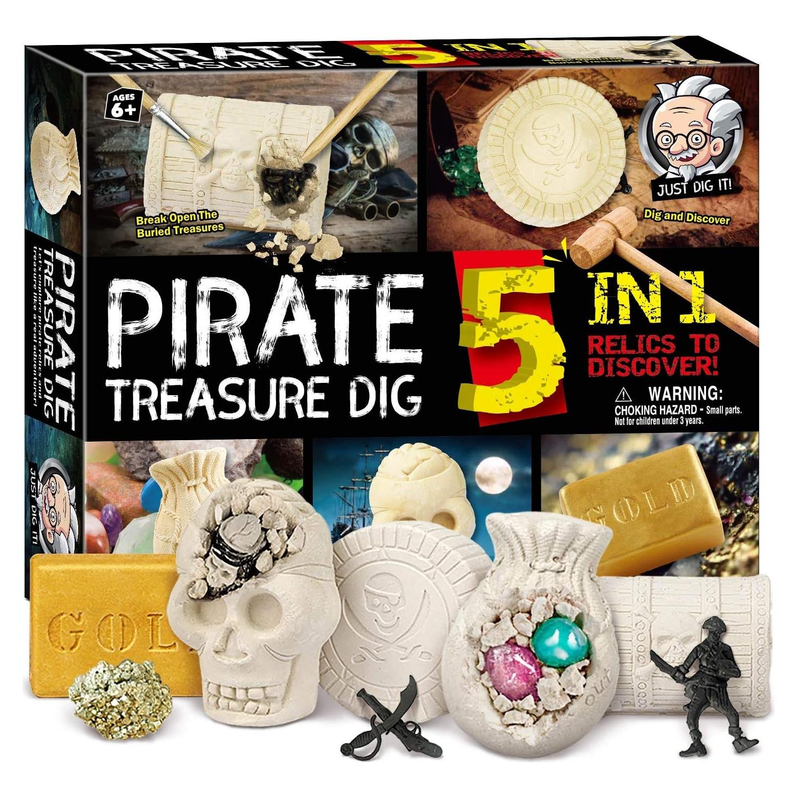 Kit de Excavación de Tesoros Piratas XXTOYS - 5 Reliquias