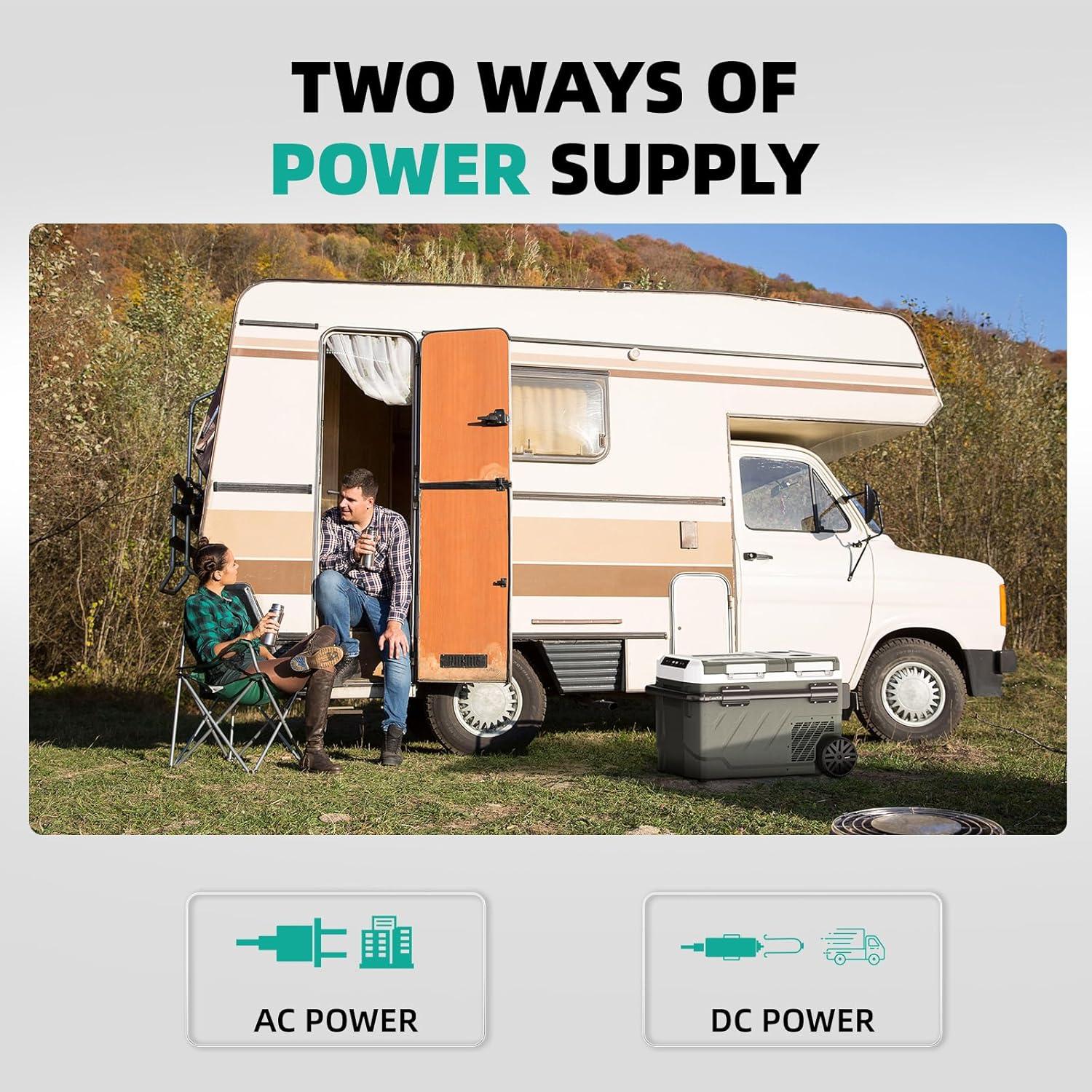 Congelador Portátil Alpicool ZAW50 49L 12V Doble Zona