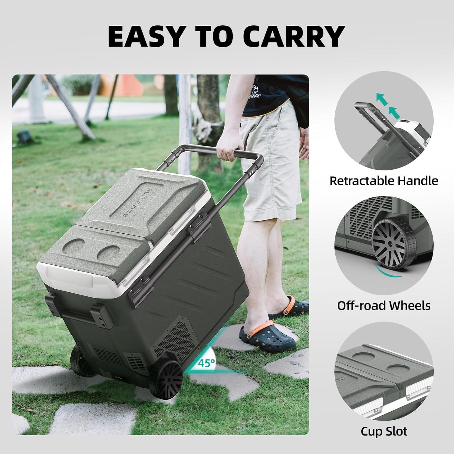 Congelador Portátil Alpicool ZAW50 49L 12V Doble Zona