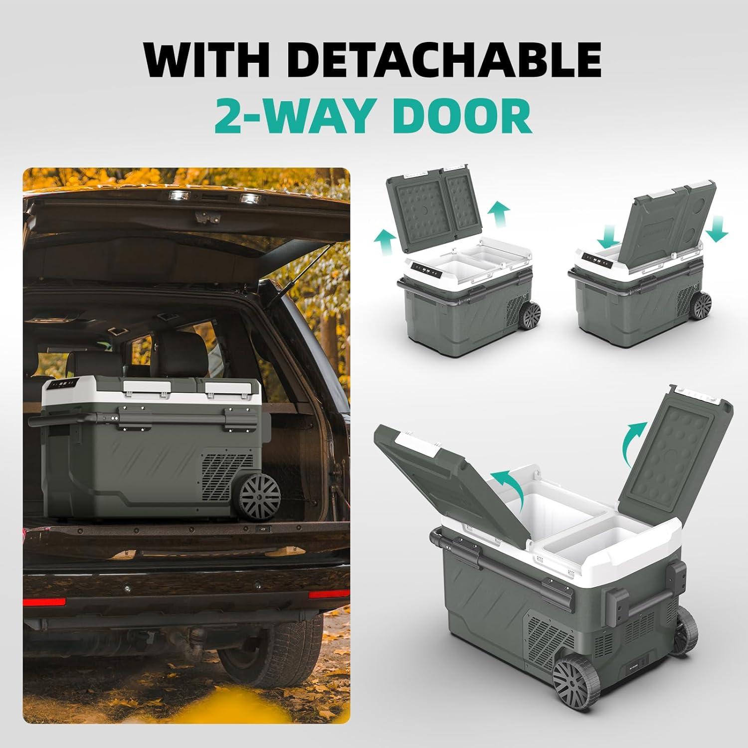 Congelador Portátil Alpicool ZAW50 49L 12V Doble Zona