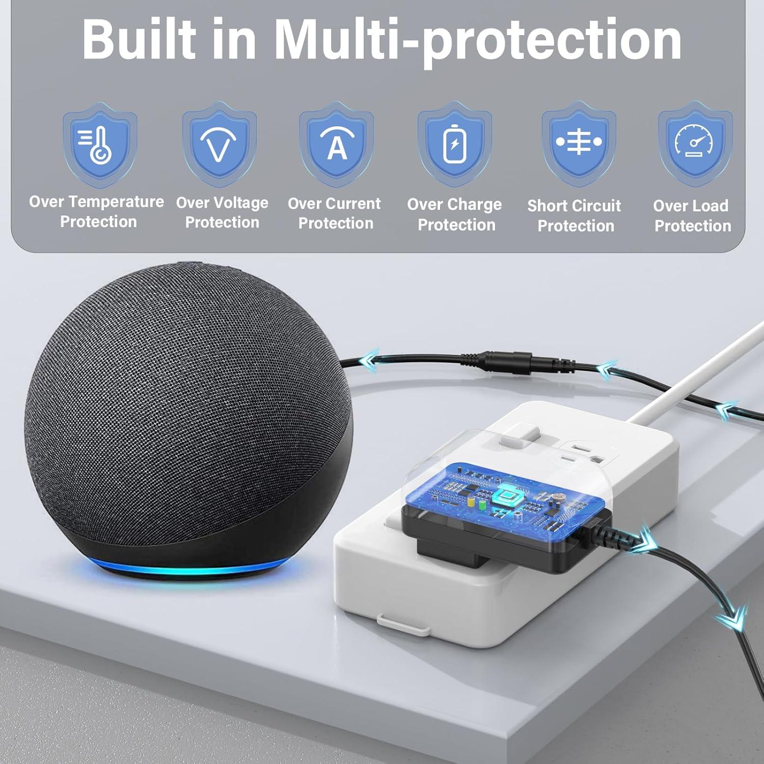 Cargador 18V HIENADTOR para Echo 3ra y 4ta Gen, Show 8