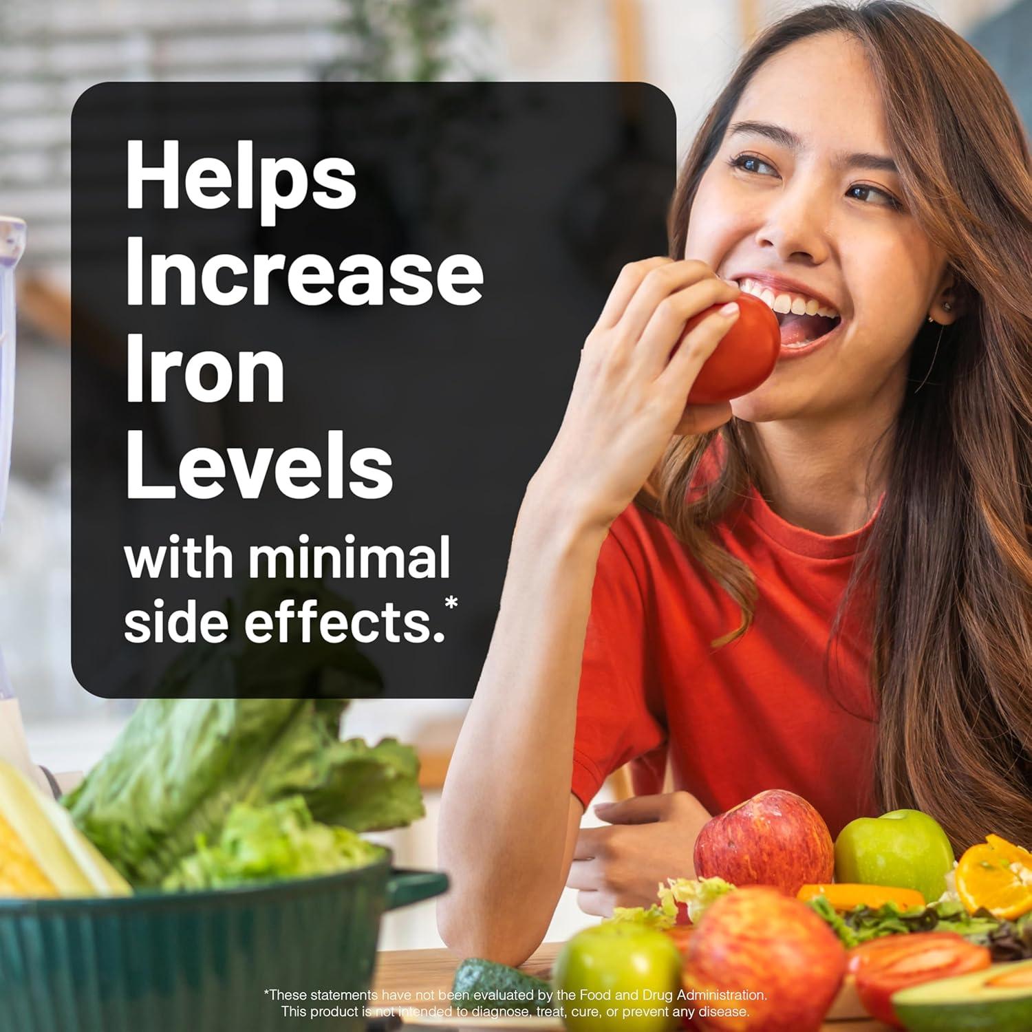 Suplemento de Hierro Bisglicinato NatureWise 30 Tabletas Veganas