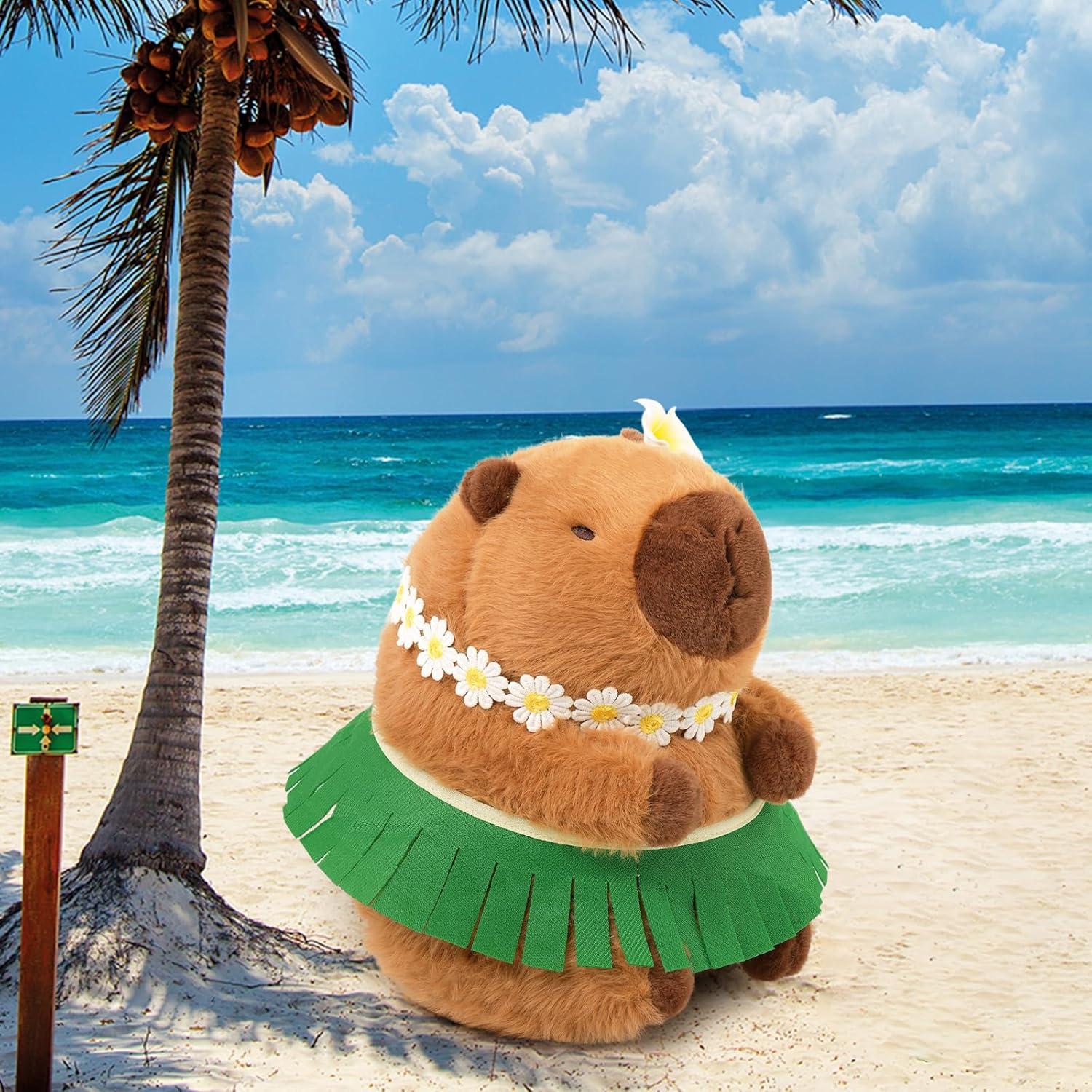 Peluche Capibara Hawaiana Ditucu 30 cm Calidad Premium