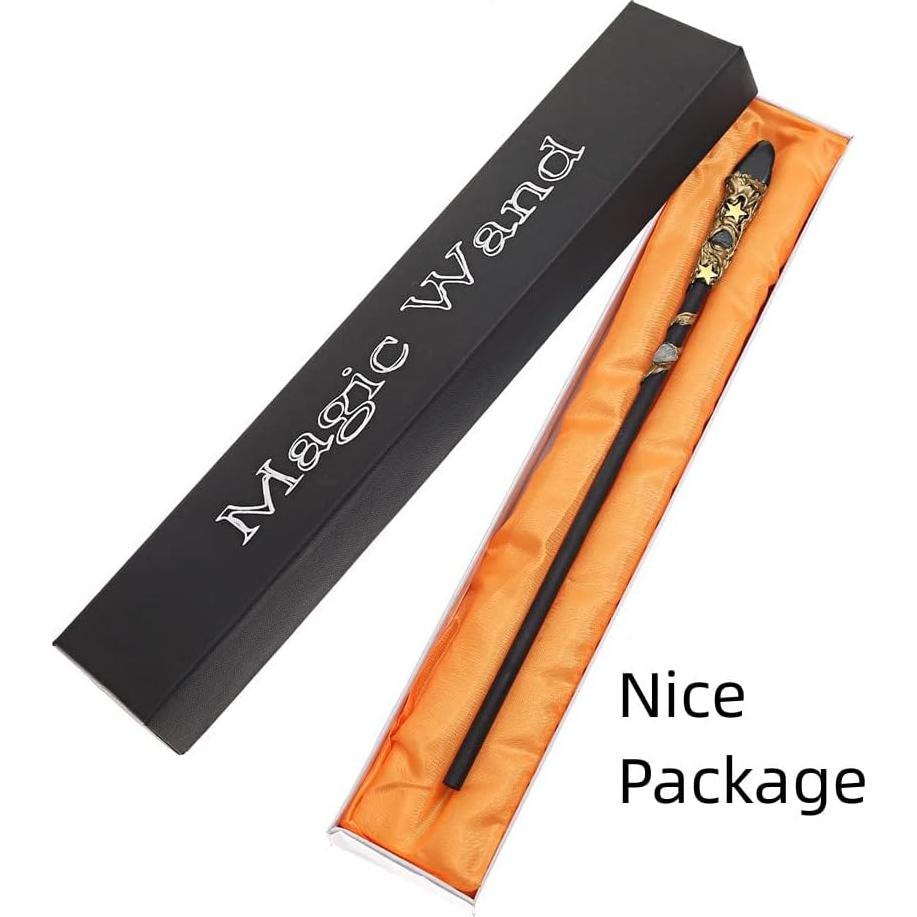 Varita Mágica de Cristal Negro Bubbmi 32 cm para Cosplay