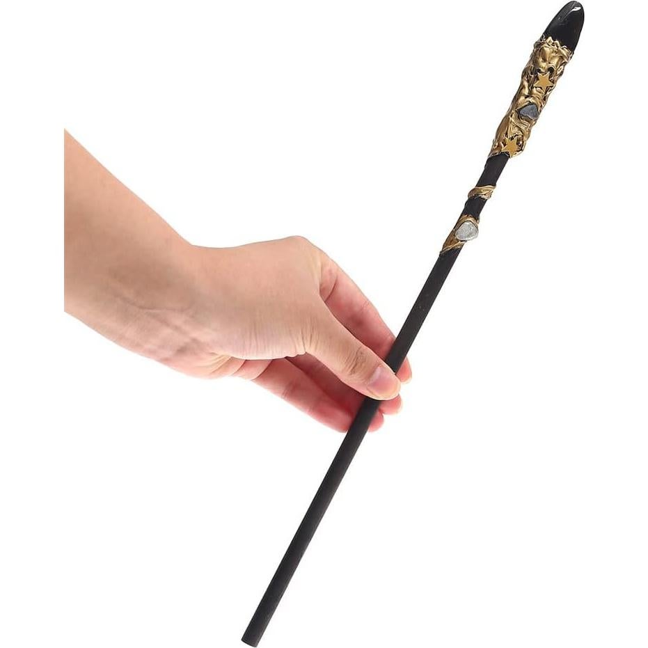 Varita Mágica de Cristal Negro Bubbmi 32 cm para Cosplay