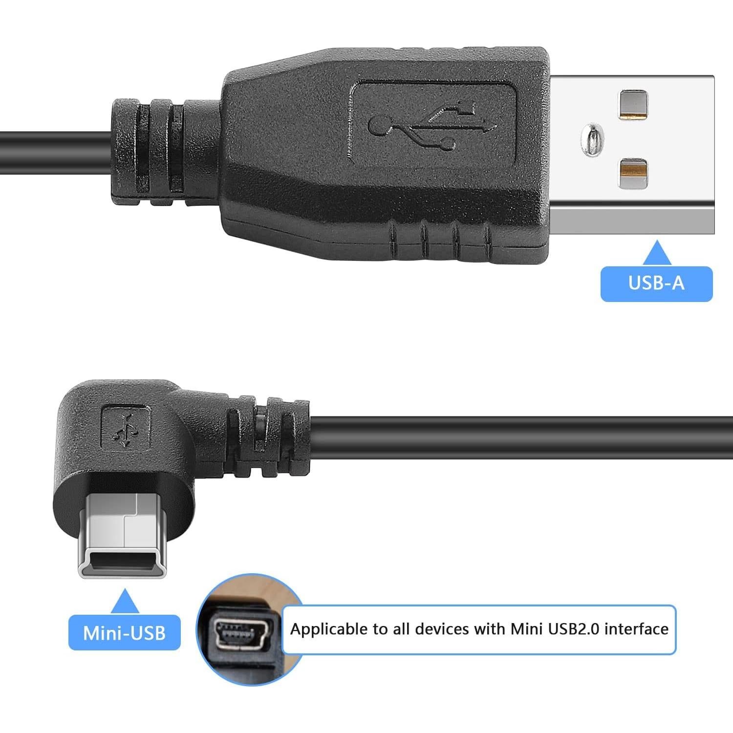 Cable de Alimentación Mini USB PASOW 3.5m 90 Grados Izquierdo