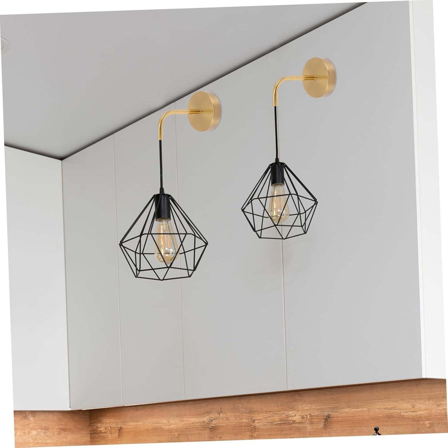 Soporte de Lámpara de Pared DOITOOL 2 Piezas Dorado