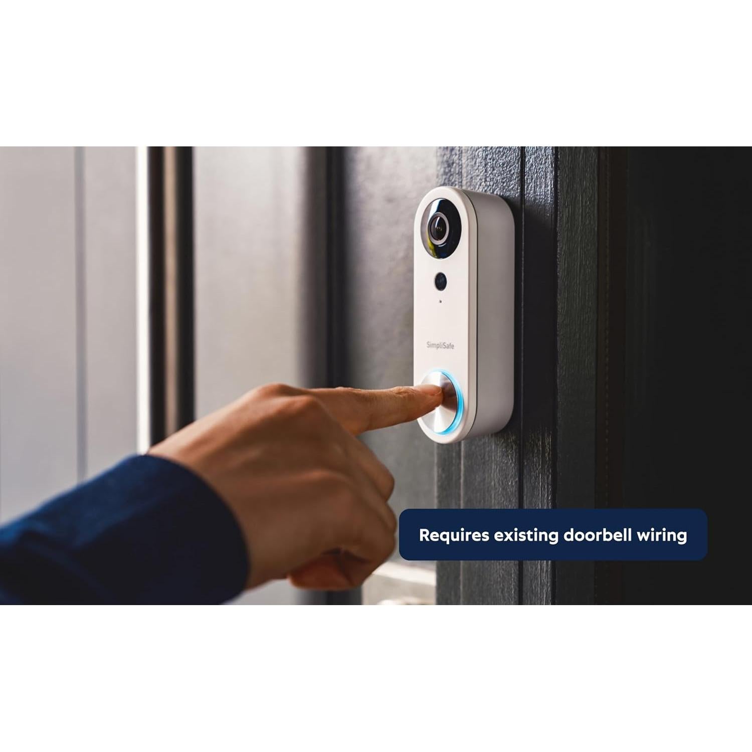 Timbre Cableado SimpliSafe VPD301 1080p con Visión Nocturna