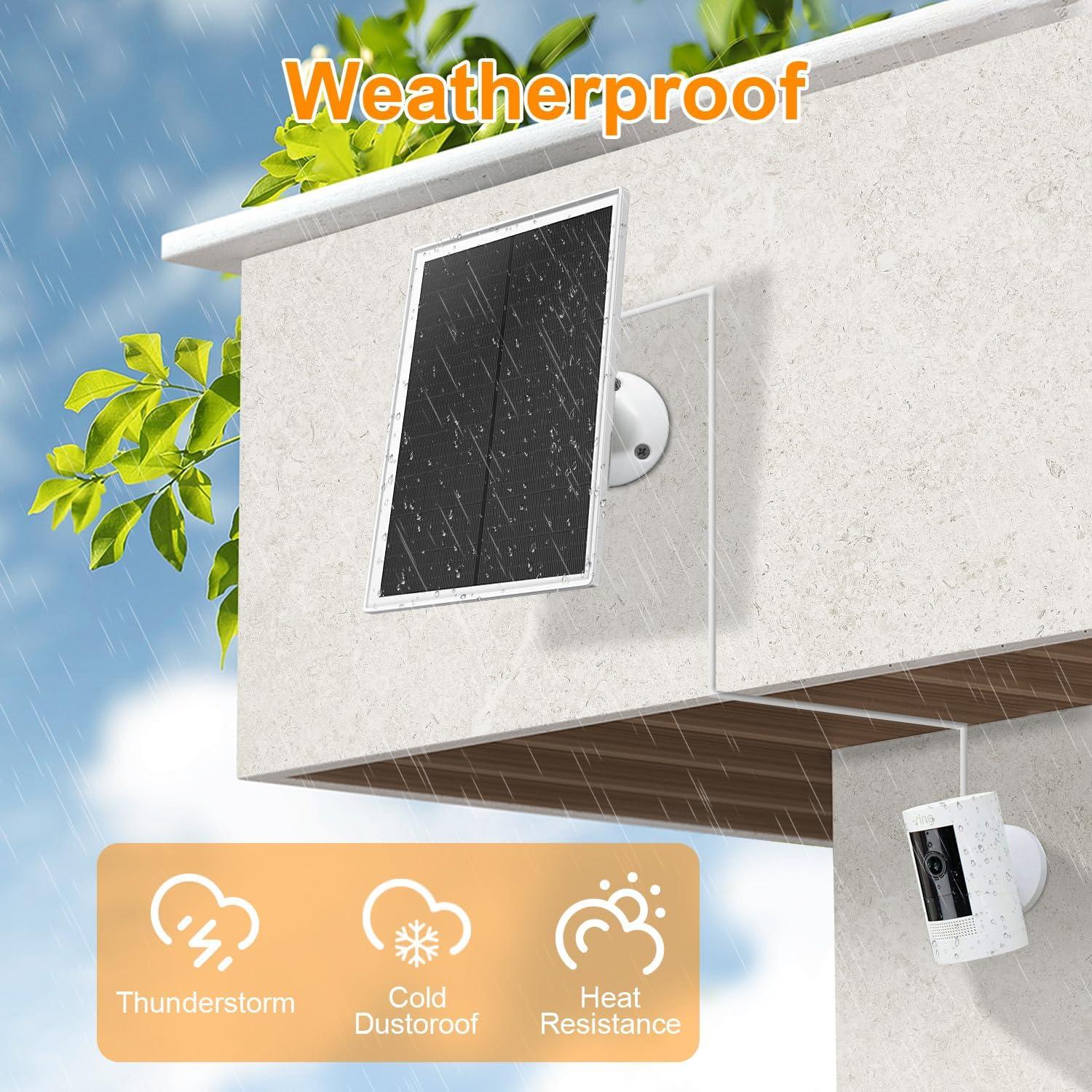 Cargador Solar OuOudoit para Cámara Ring 6W Impermeable