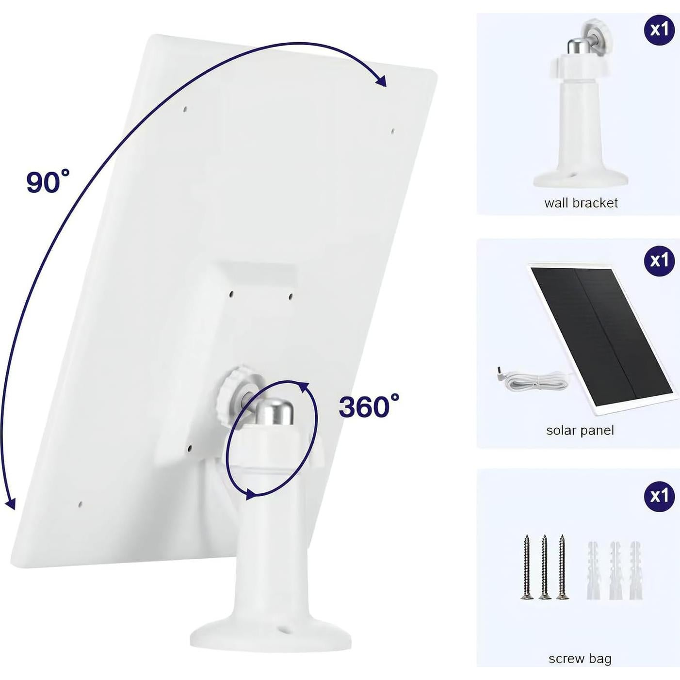 Cargador Solar OuOudoit para Cámara Ring 6W Impermeable