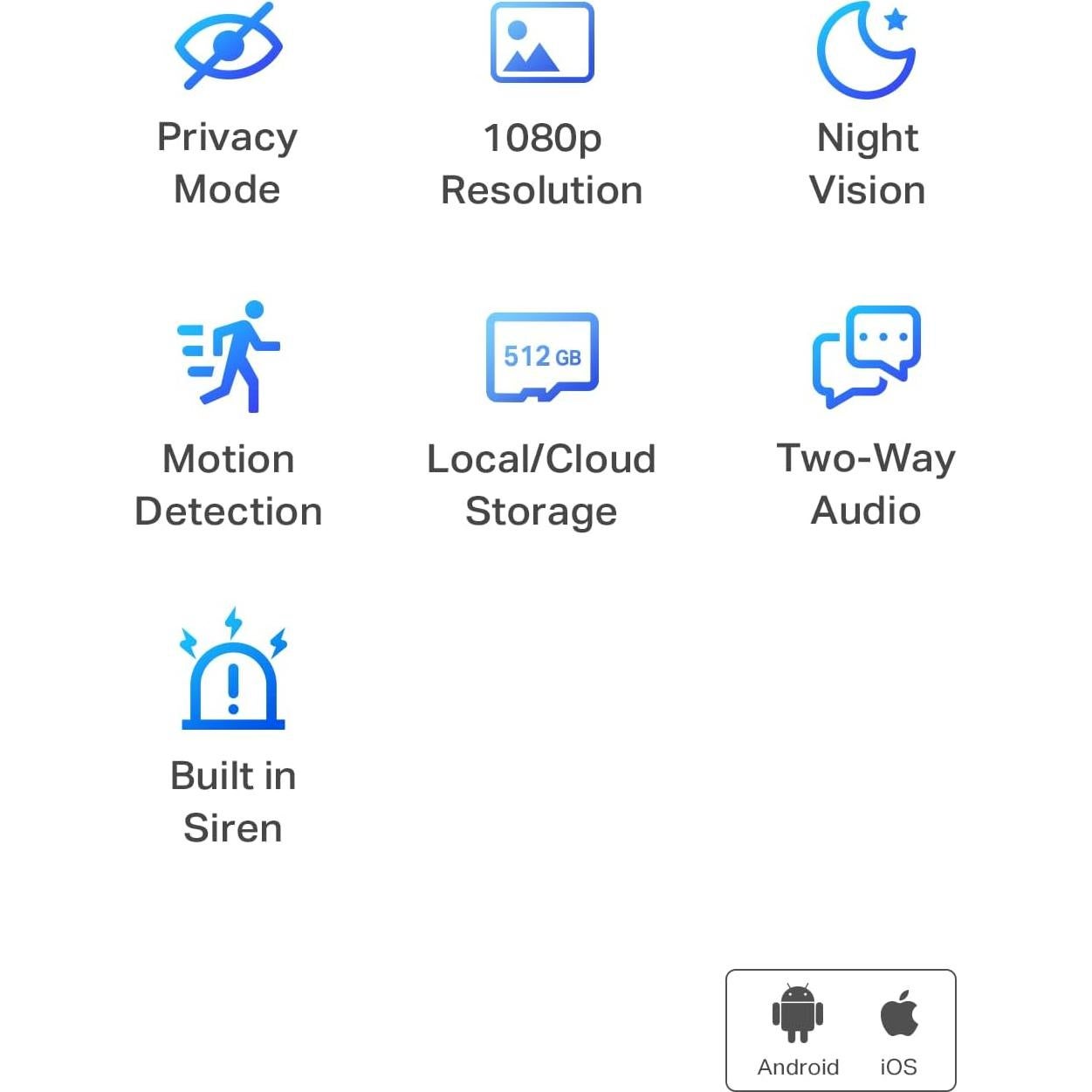 Cámara de Seguridad TP-Link Tapo C100 1080P con Audio y Noche