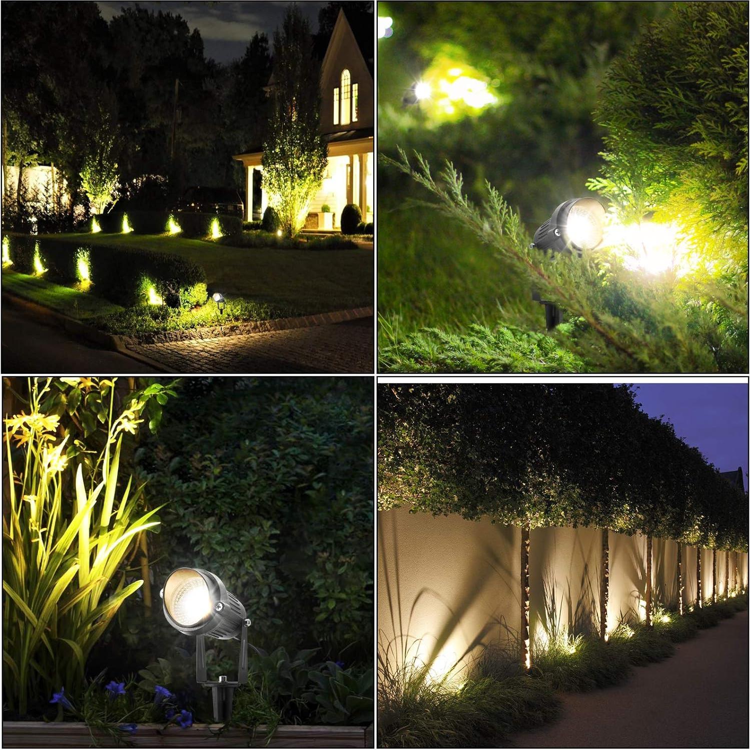 Luces de Paisaje LED RGBW Junview 10W 14 Paquetes Impermeables