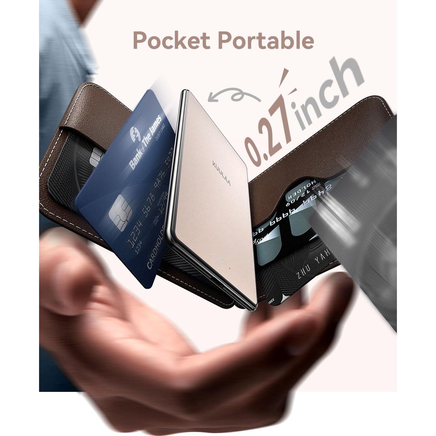 Batería Portátil MagSafe Kuulaa 5000mAh Rosa Carga Rápida