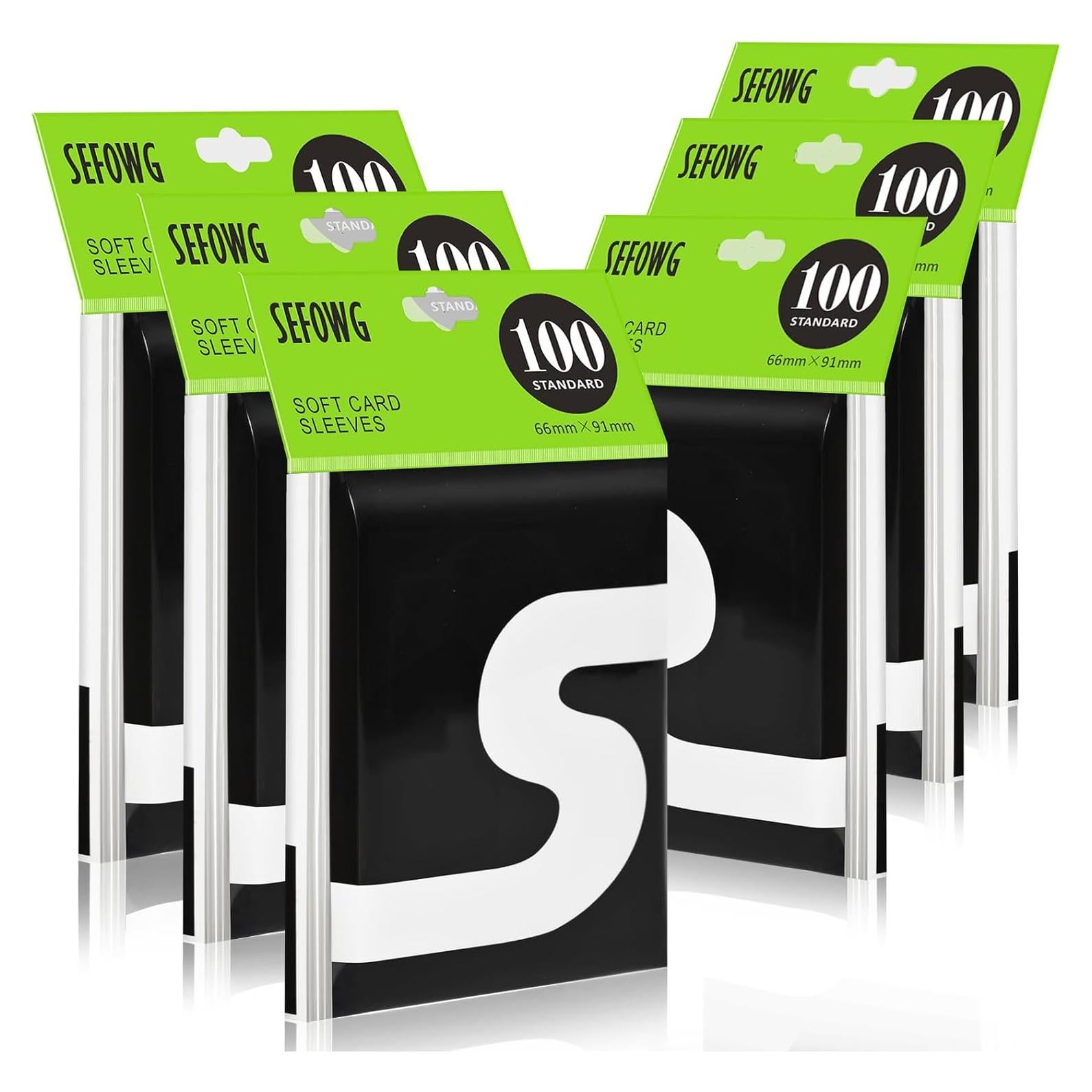 600 Fundas para Cartas Coleccionables SEFOWG Transparente