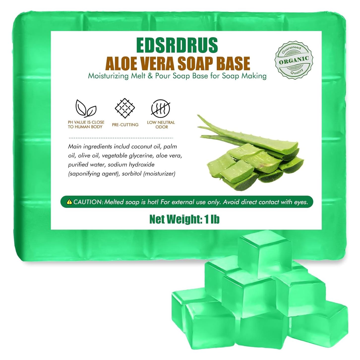 Base de Jabón Glicerina EDSRDRUS 0.91 kg Hidratante Aloe Vera