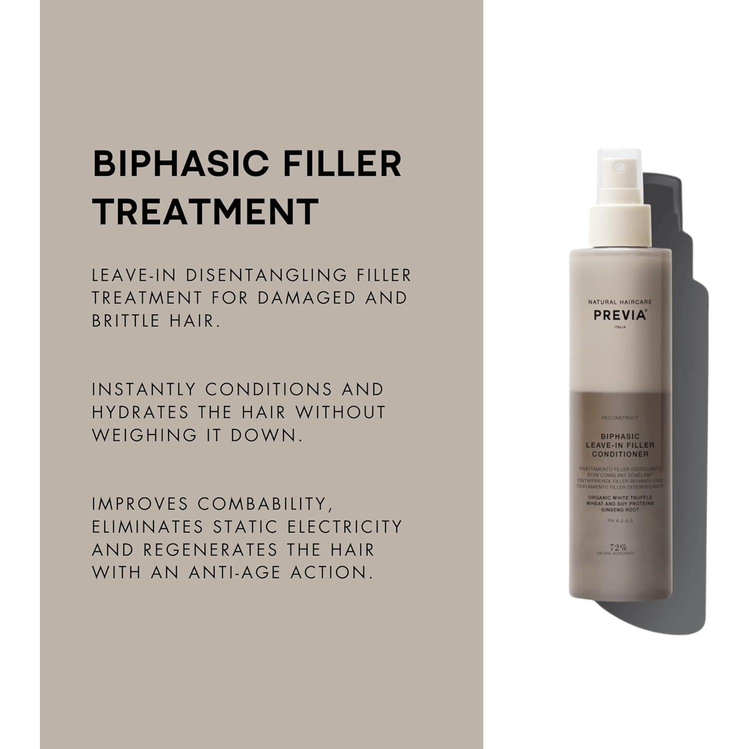 Spray Acondicionador Hidratante Sin Enjuague PREVIA 120g