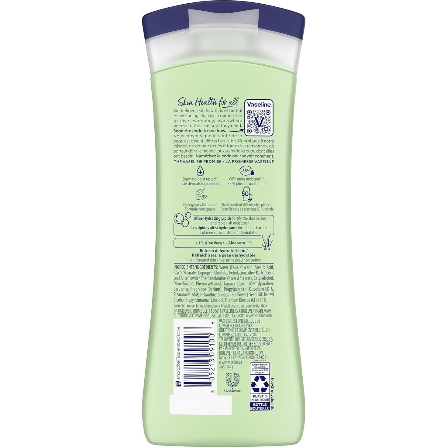 Vaseline Hidratación Calmante 2-Pack - Loción 100 ml con Aloe