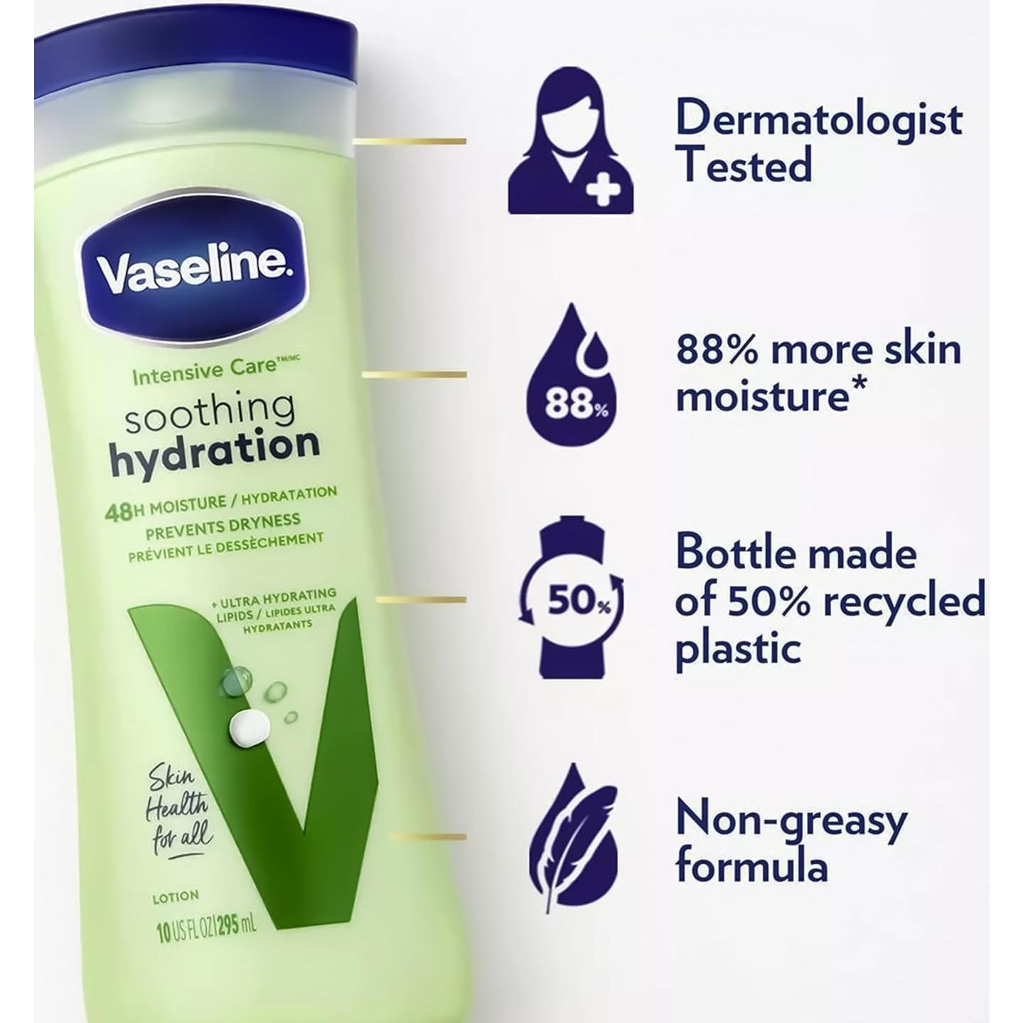 Vaseline Hidratación Calmante 2-Pack - Loción 100 ml con Aloe