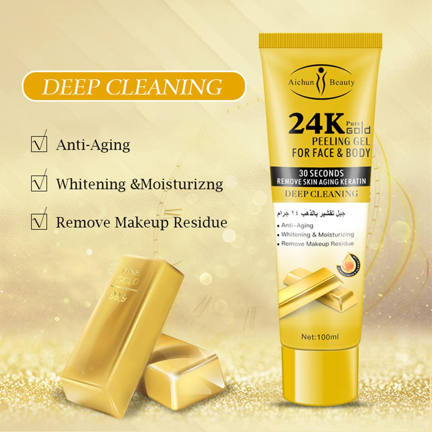 Gel Peeling Facial AICHUN BEAUTY Oro 24K 113g Hidratante