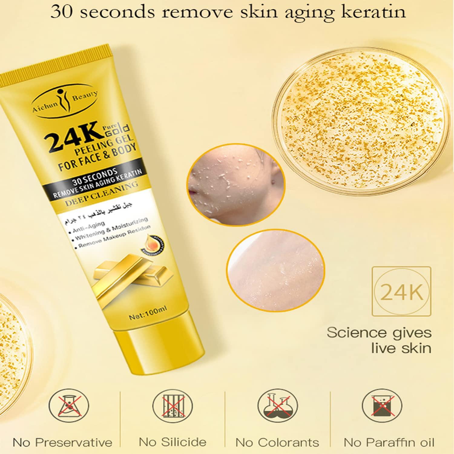 Gel Peeling Facial AICHUN BEAUTY Oro 24K 113g Hidratante