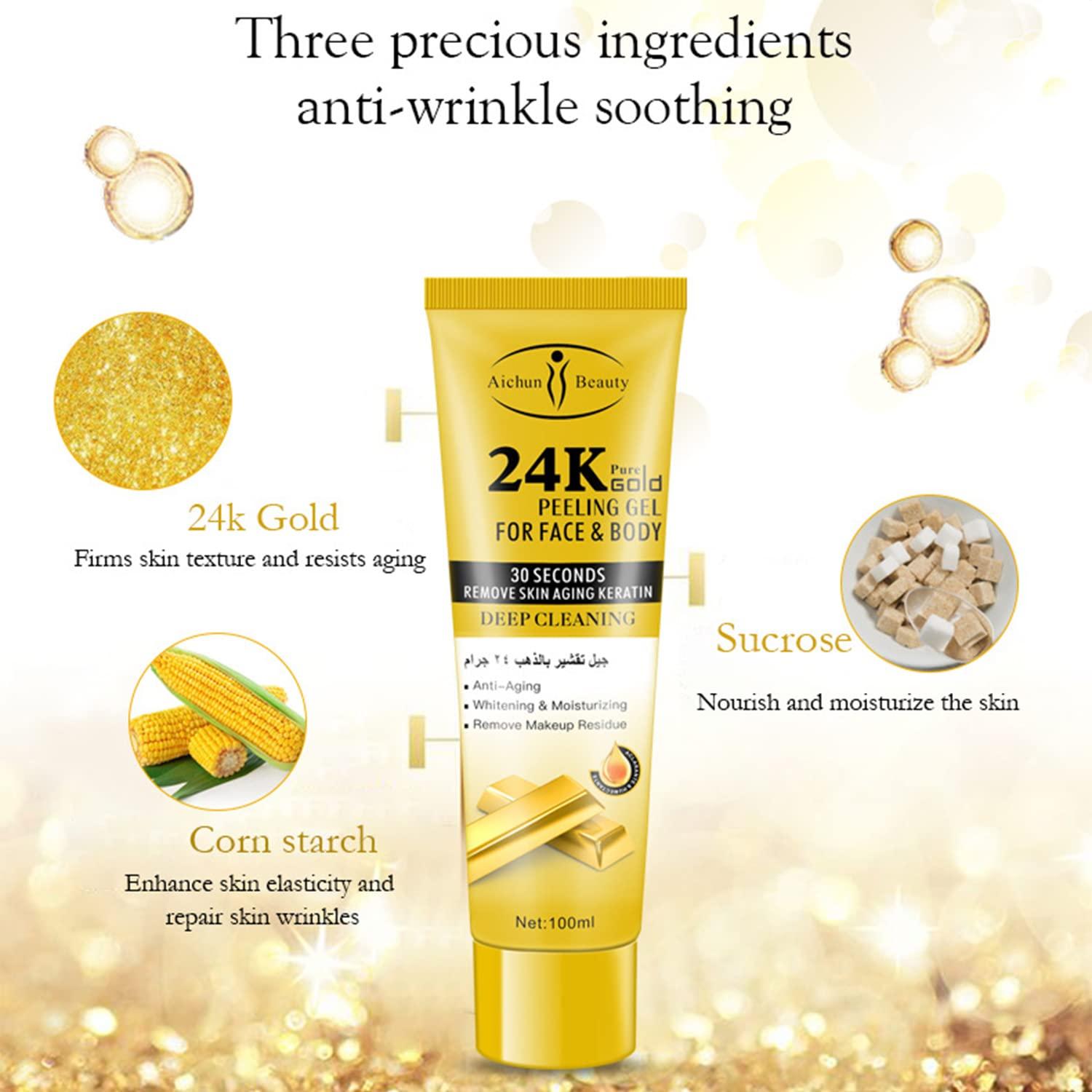 Gel Peeling Facial AICHUN BEAUTY Oro 24K 113g Hidratante