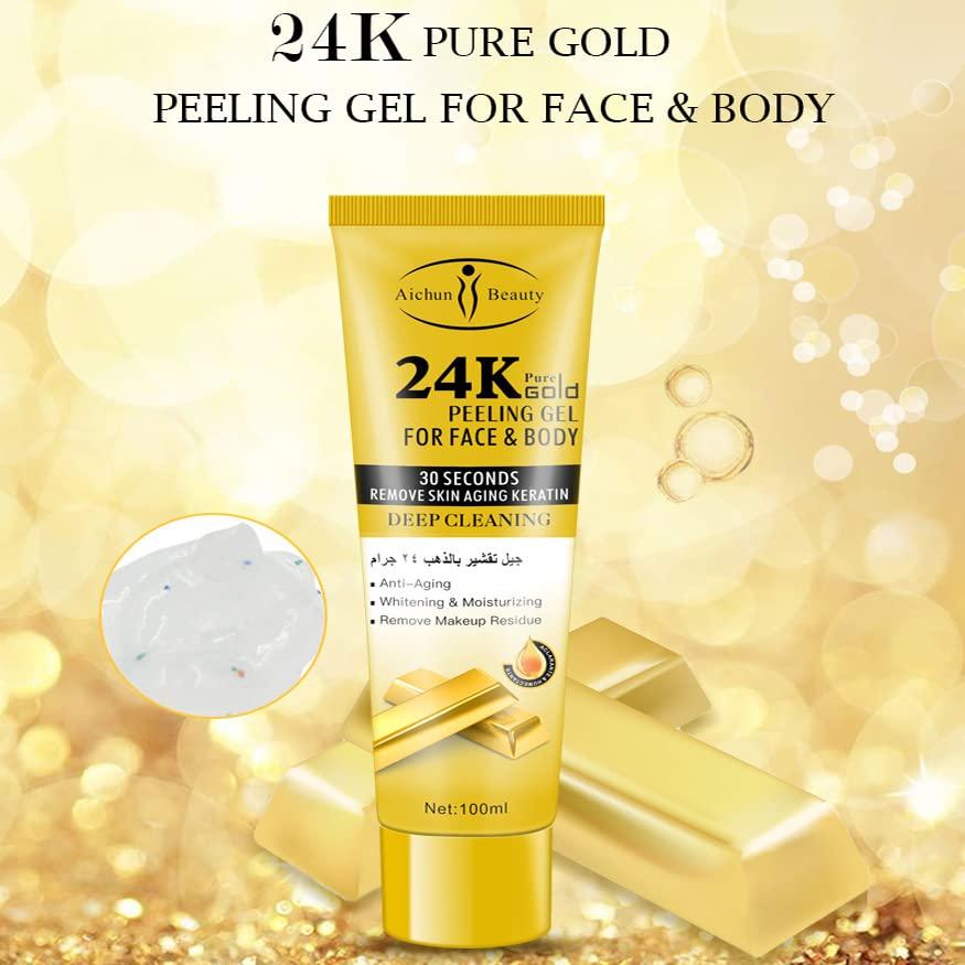 Gel Peeling Facial AICHUN BEAUTY Oro 24K 113g Hidratante
