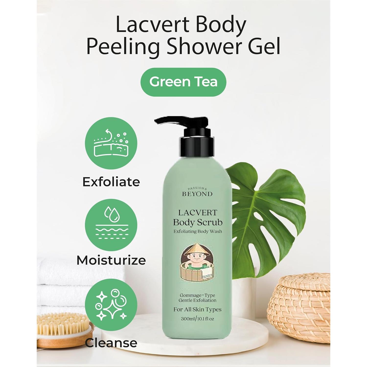 BEYOND Lacvert Gel Exfoliante Corporal Té Verde 300ml - Suavidad Spa