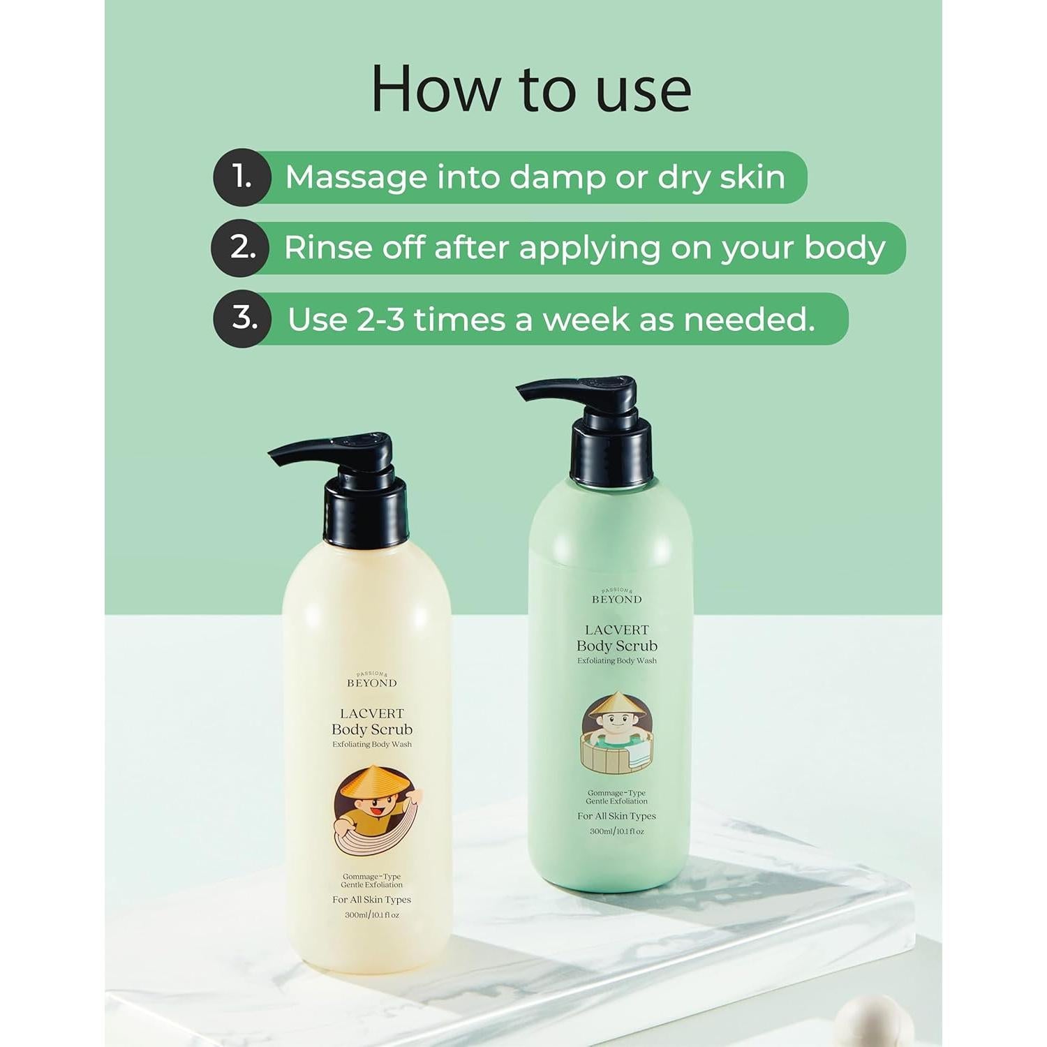 BEYOND Lacvert Gel Exfoliante Corporal Té Verde 300ml - Suavidad Spa