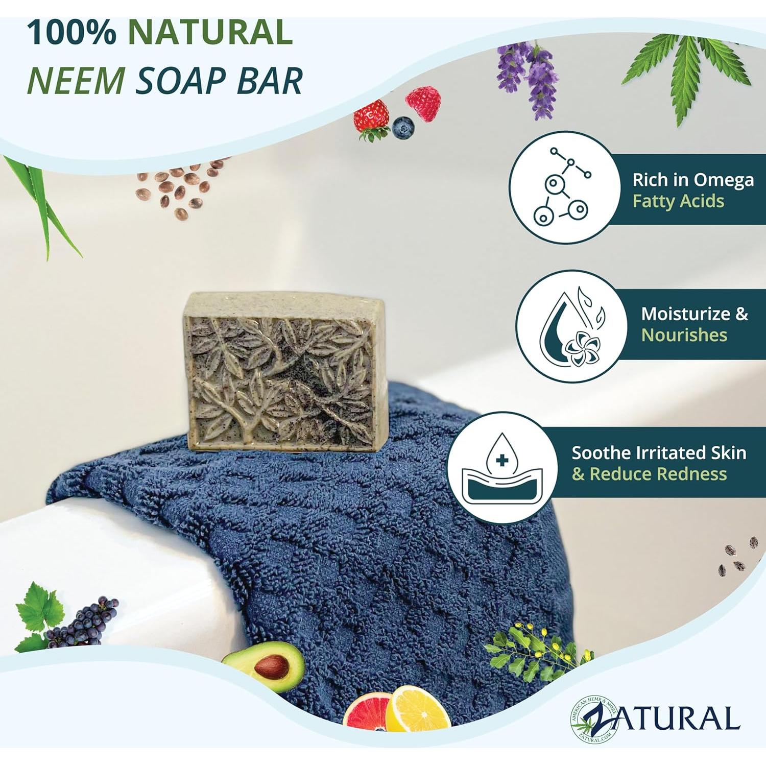 Jabón Zatural Neem Terapia Ultra-Sensible 90g Alivio Irritaciones