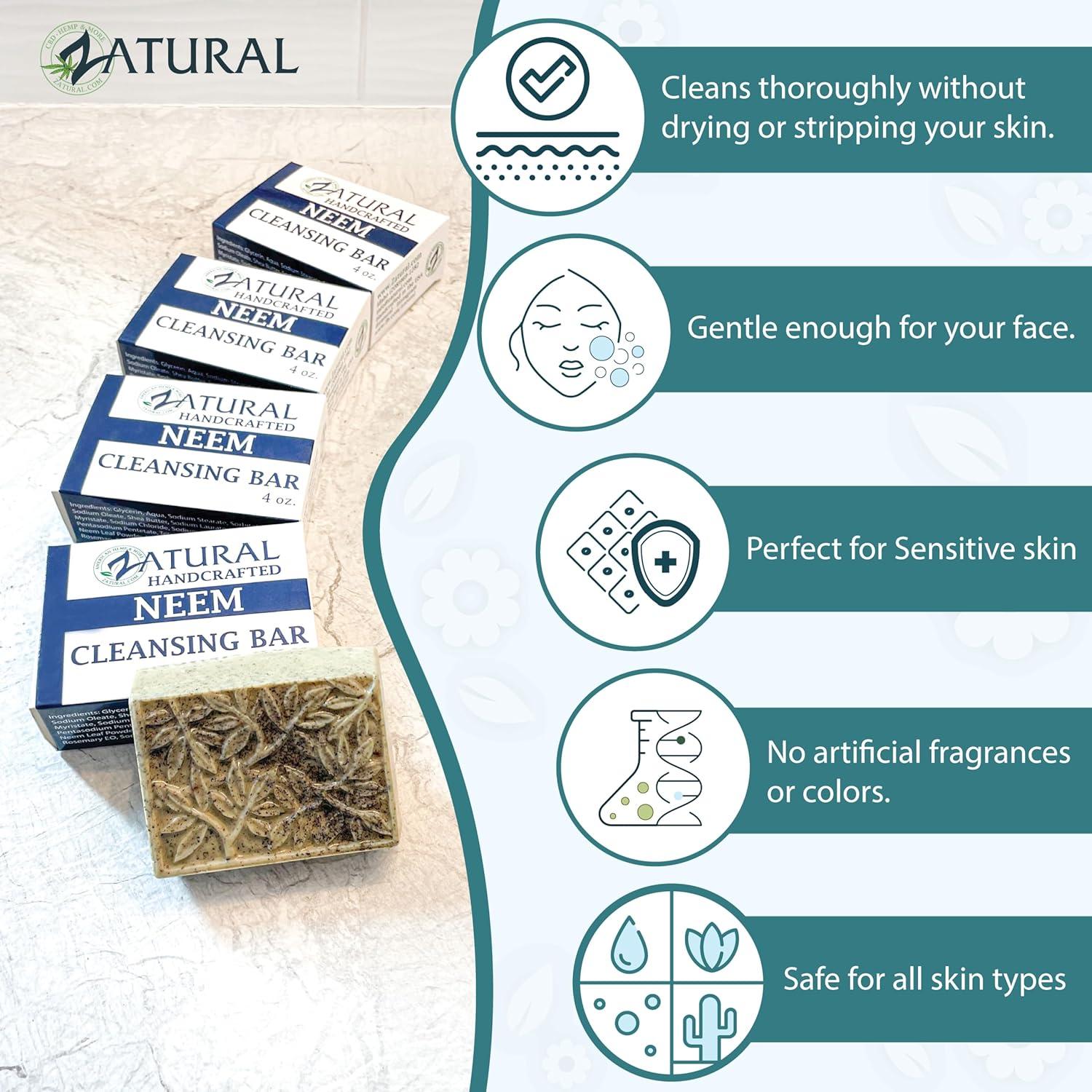 Jabón Zatural Neem Terapia Ultra-Sensible 90g Alivio Irritaciones