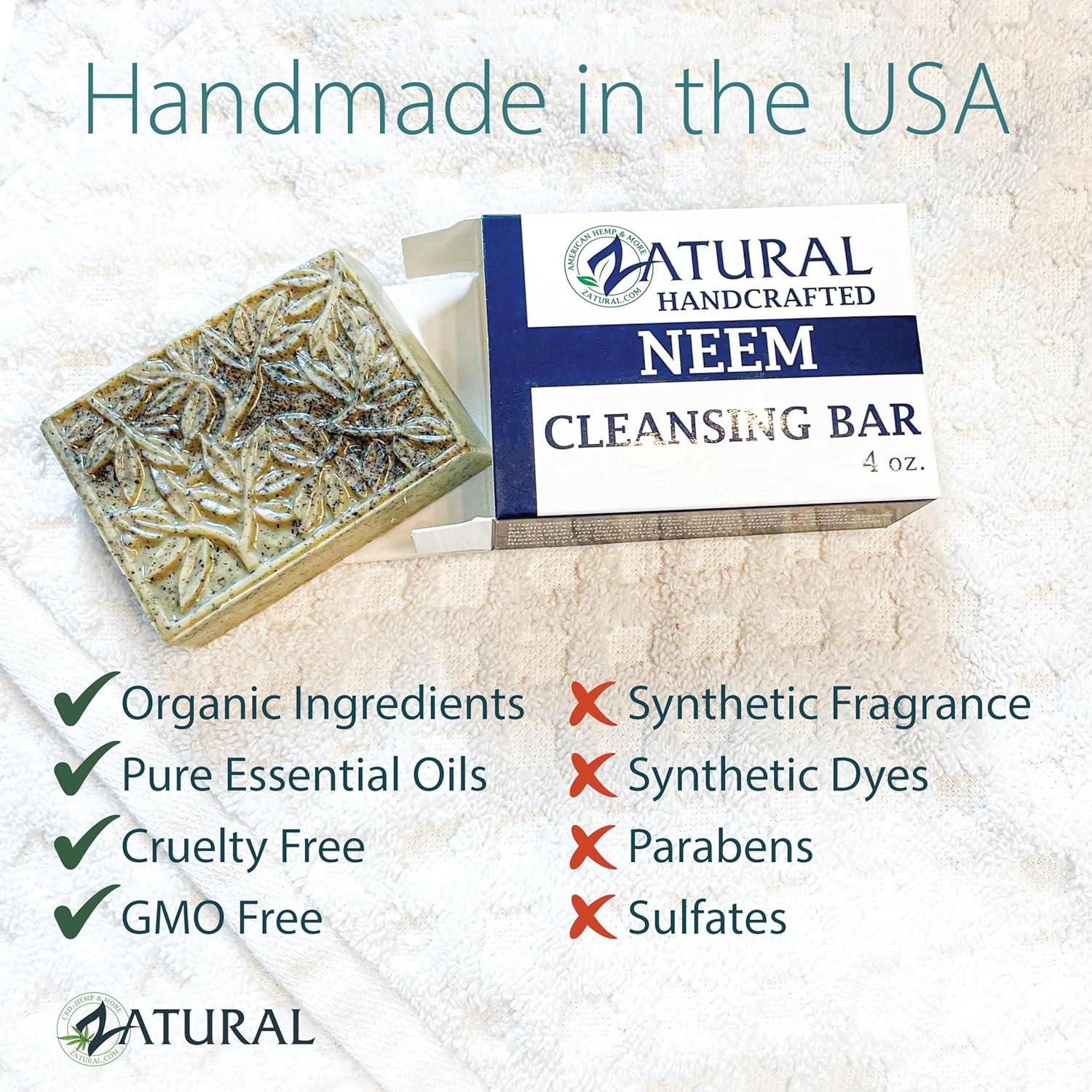 Jabón Zatural Neem Terapia Ultra-Sensible 90g Alivio Irritaciones