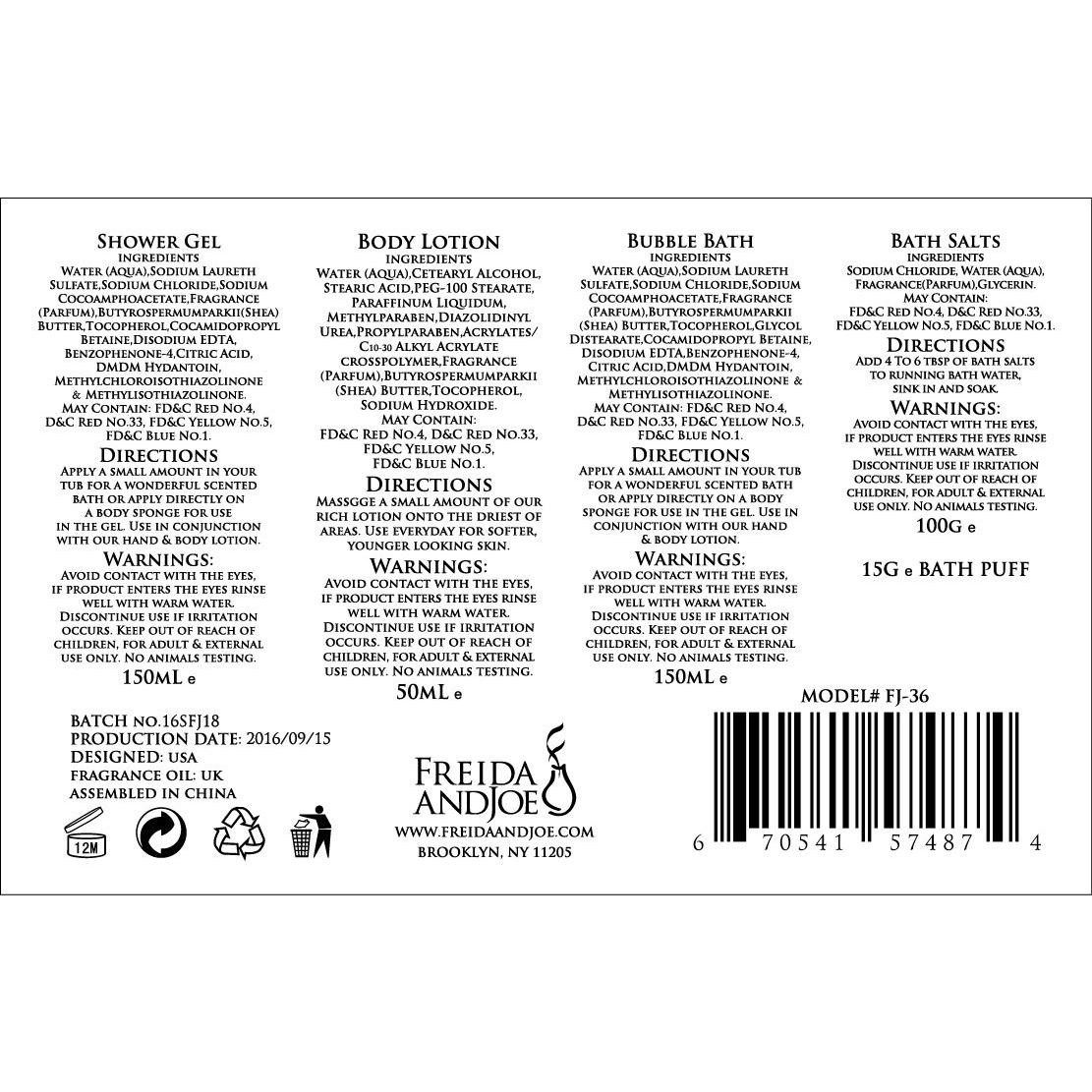 Conjunto de Spa Freida y Joe Mango Pera - Baño y Cuerpo 5 Piezas