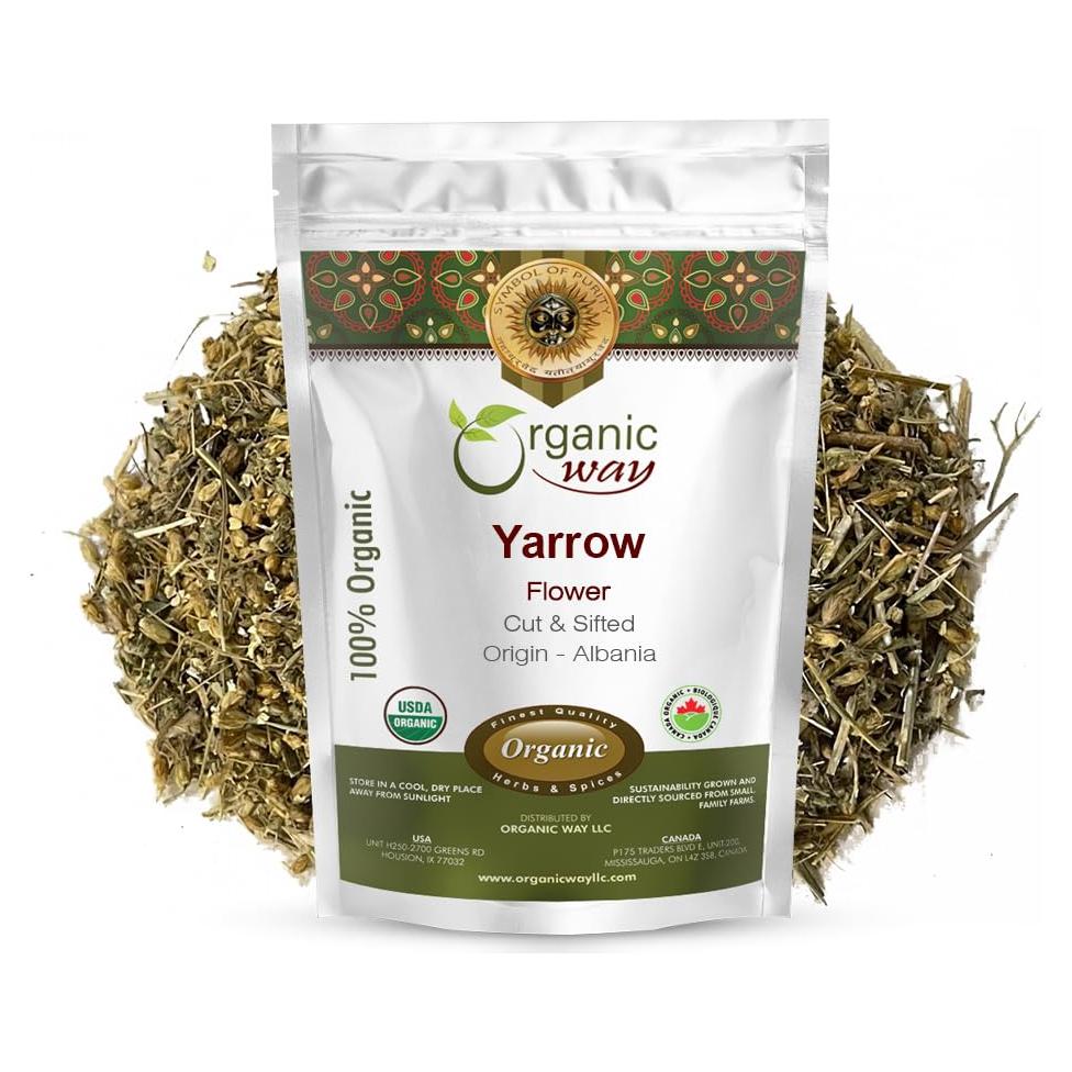 Flor de Milenrama Orgánica Cortada 0.45 kg - Organic Way