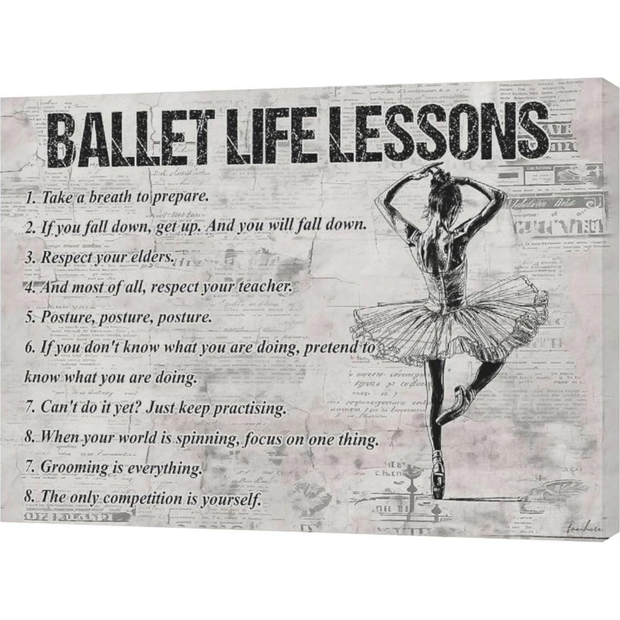 Pintura en Lienzo Ballet Lecciones de Vida 30x40cm