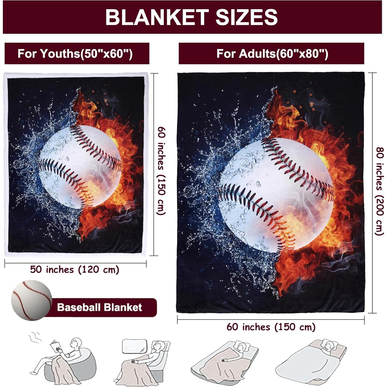 Manta de béisbol Sviuse 127x152 cm Franela Suave