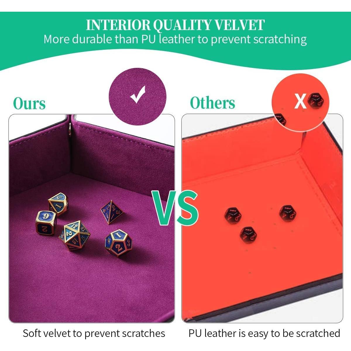 Juego de 2 Bandejas Plegables para Dados Grajar - Rojo y Violeta