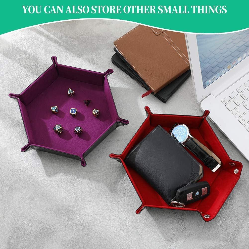 Juego de 2 Bandejas Plegables para Dados Grajar - Rojo y Violeta